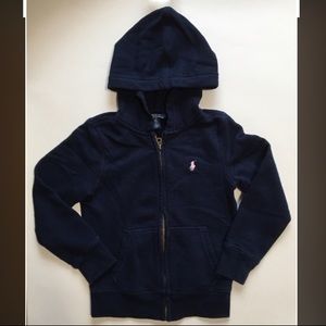 POLO Ralph Lauren Pink Pony Navy Hoodie Sweatshirt
